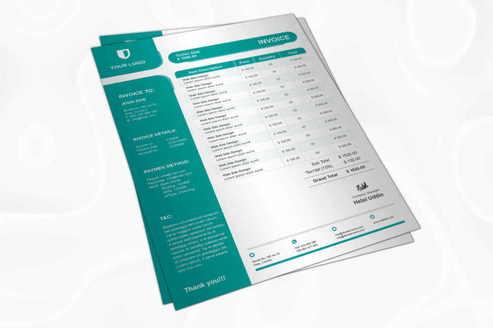 Interactive & Print Invoice and Form